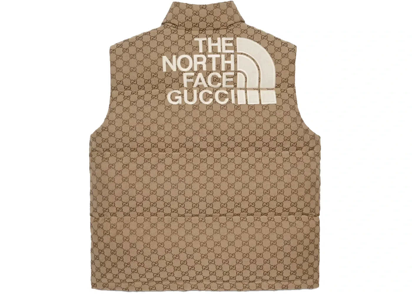Мужской жилет с принтом Gucci x The North Face Vest Gucci, Beige/Ebony — фото 2