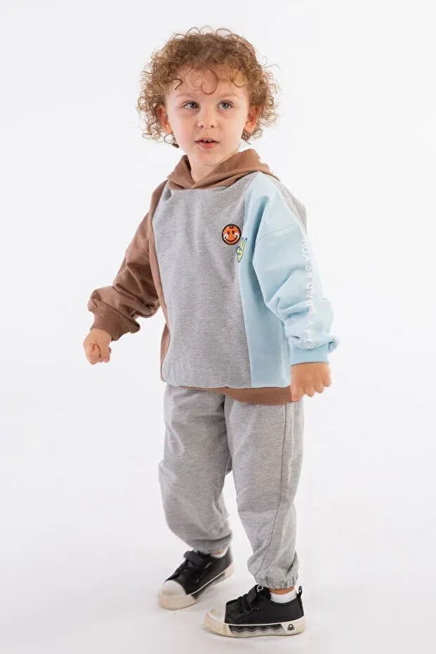 Детский комплект спортивного костюма для мальчиков с капюшоном Harika Kids, Brown