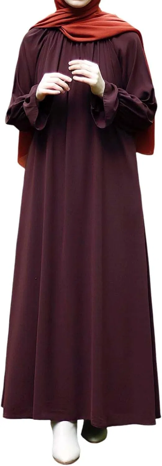 Женское мусульманское платье для молитвы кафтан Abaya Robe, Red