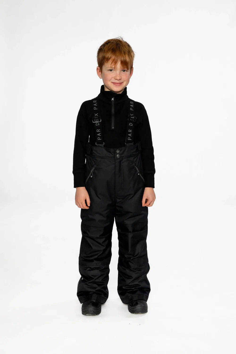 Детские зимние штаны с регулируемыми подтяжками Play Snow Pants Deux par Deux, Noir — фото 2