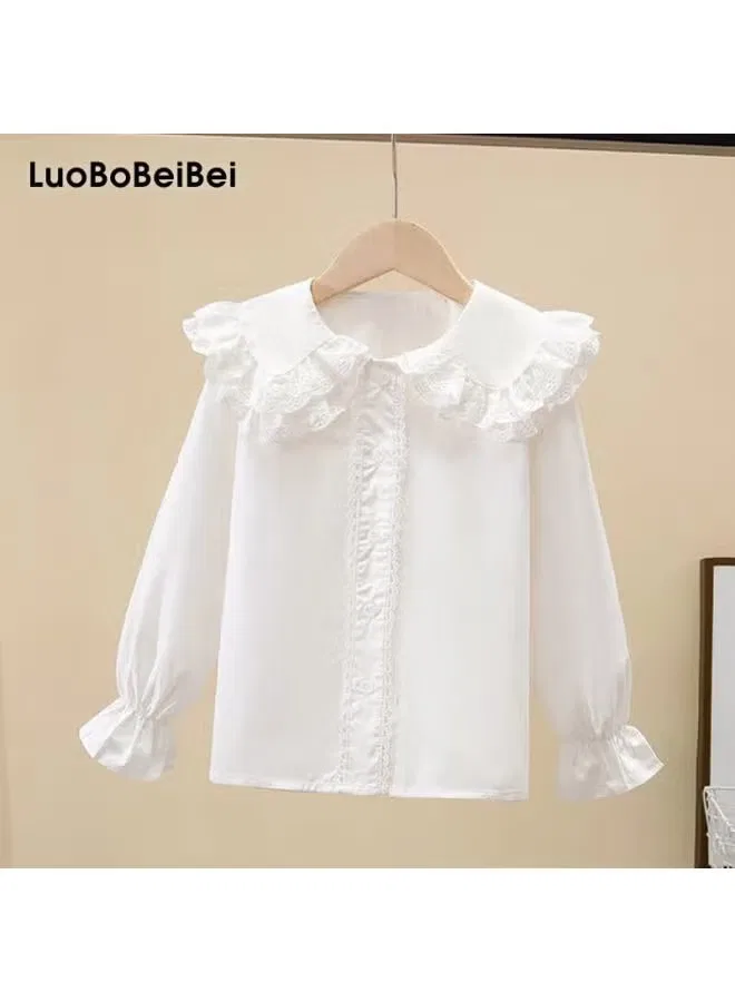 Лонгслив с кукольным воротником Luobobeibei