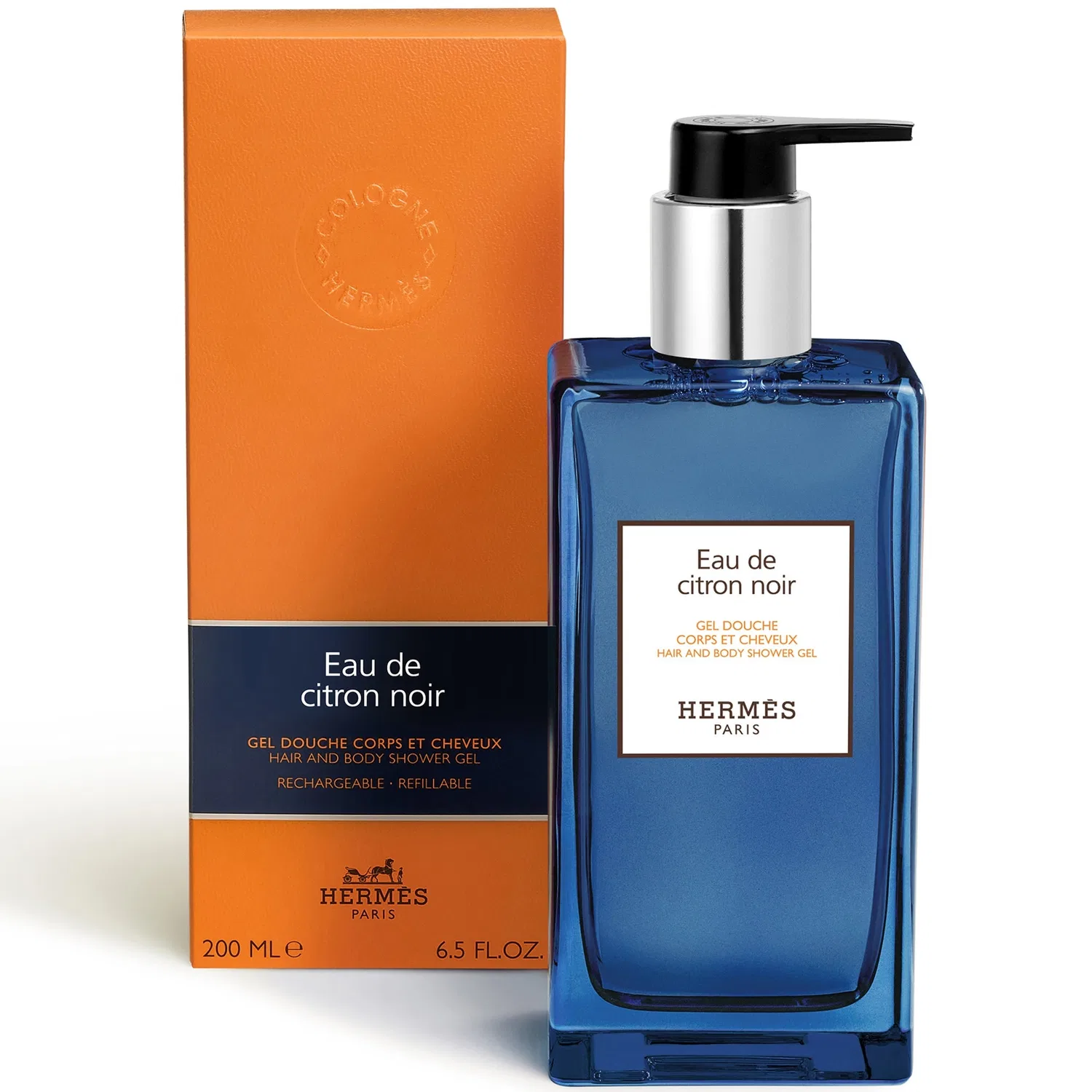 Гель для душа и волос Eau de Citron Noir Hermes, 200 мл — фото 3