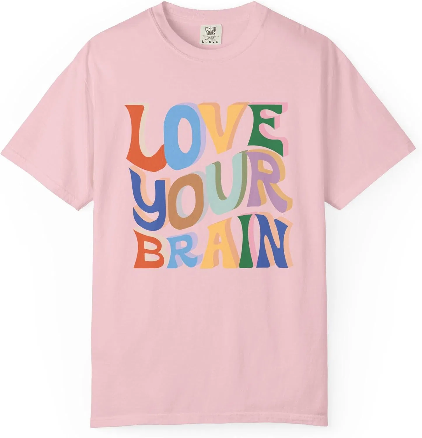 Футболка с принтом Love Your Mind Comfort Colors 1717, Blossom
