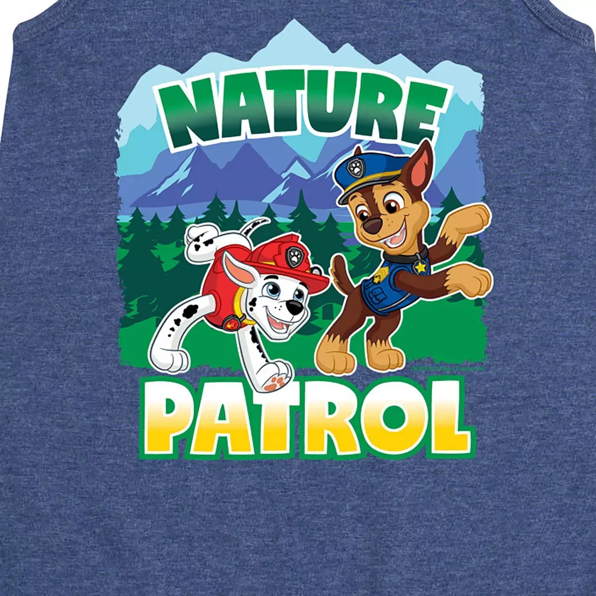 Детское платье без рукавов с принтом PAW Patrol Nature Patrol, Heather Navy — фото 2