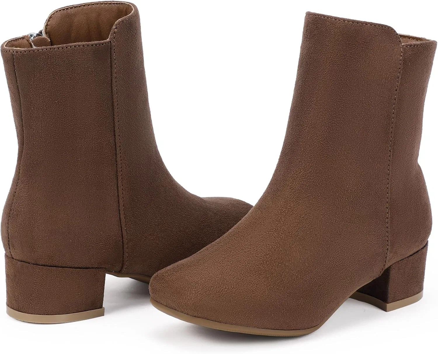 Детские ботинки для девочек с квадратным носком Alyssa PANDANINJIA, Brownsuede — фото 4
