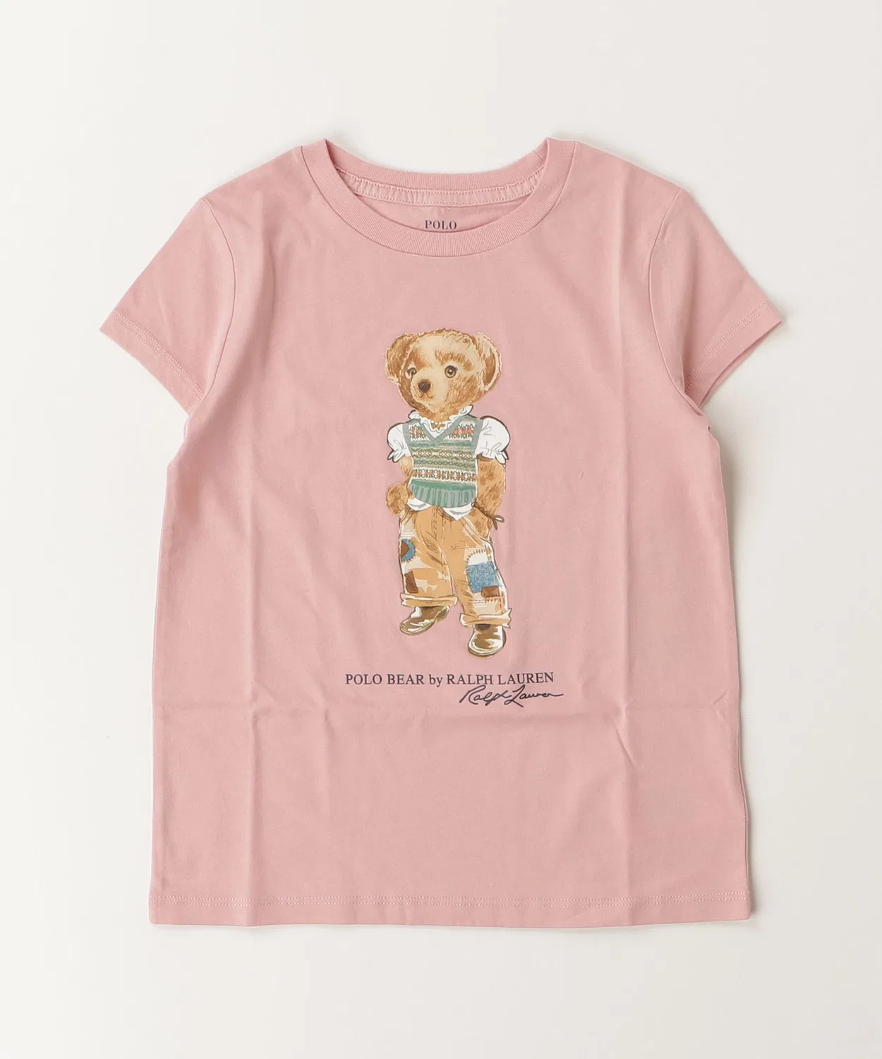 Детская футболка с принтом Polo Bear Ralph Lauren POLO RALPH LAUREN CHILDRENSWEAR, Pink — фото 3