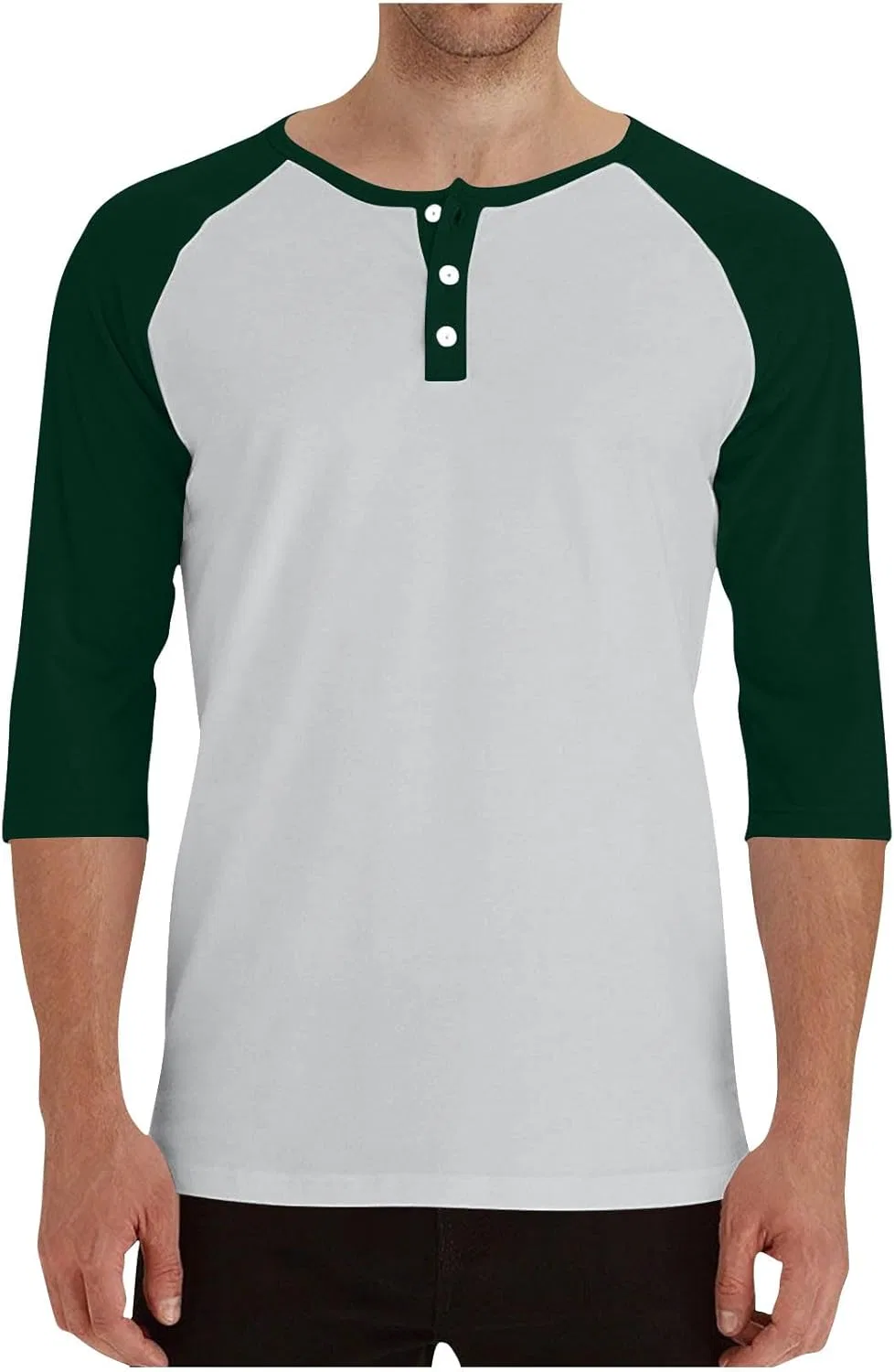 Мужская футболка с рукавом 3/4 Athletic, Army Green