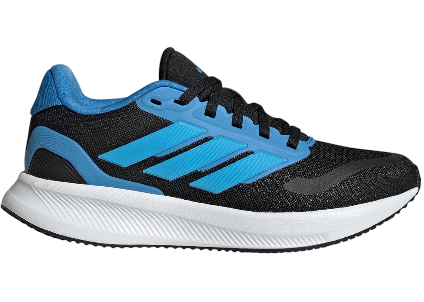 Детские кроссовки с длинным шнурком Adidas Runfalcon 5 Adidas, Core Black/Lucid Aquamarine/Lucid Ray Blue