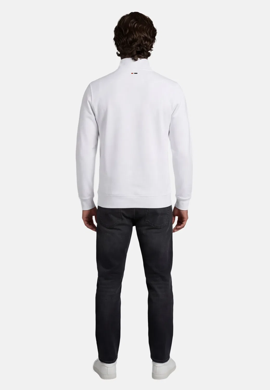 Мужское худи с полузастежкой-молнией U.S. Polo Assn., White — фото 4