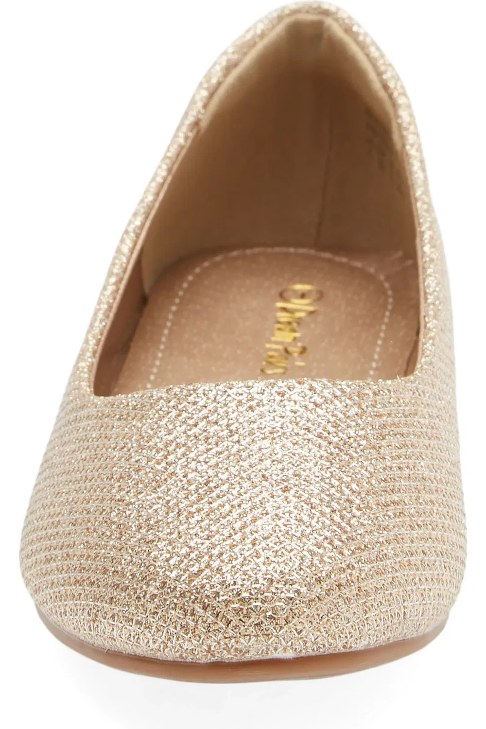 Детские балетки из велюровой кожи DREAM PAIRS, Gold/Glitter — фото 4