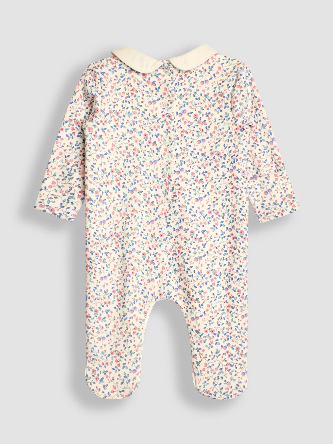 Комбинезон для сна с защипами, Pretty Smocked Sleepsuit, JoJo Maman Bébé, кремовый — фото 2