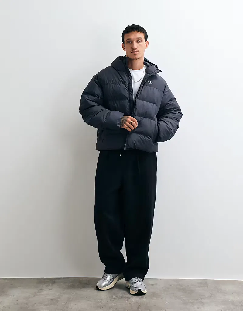 Куртка Adidas Originals Hooded regen, ночной серый — фото 4