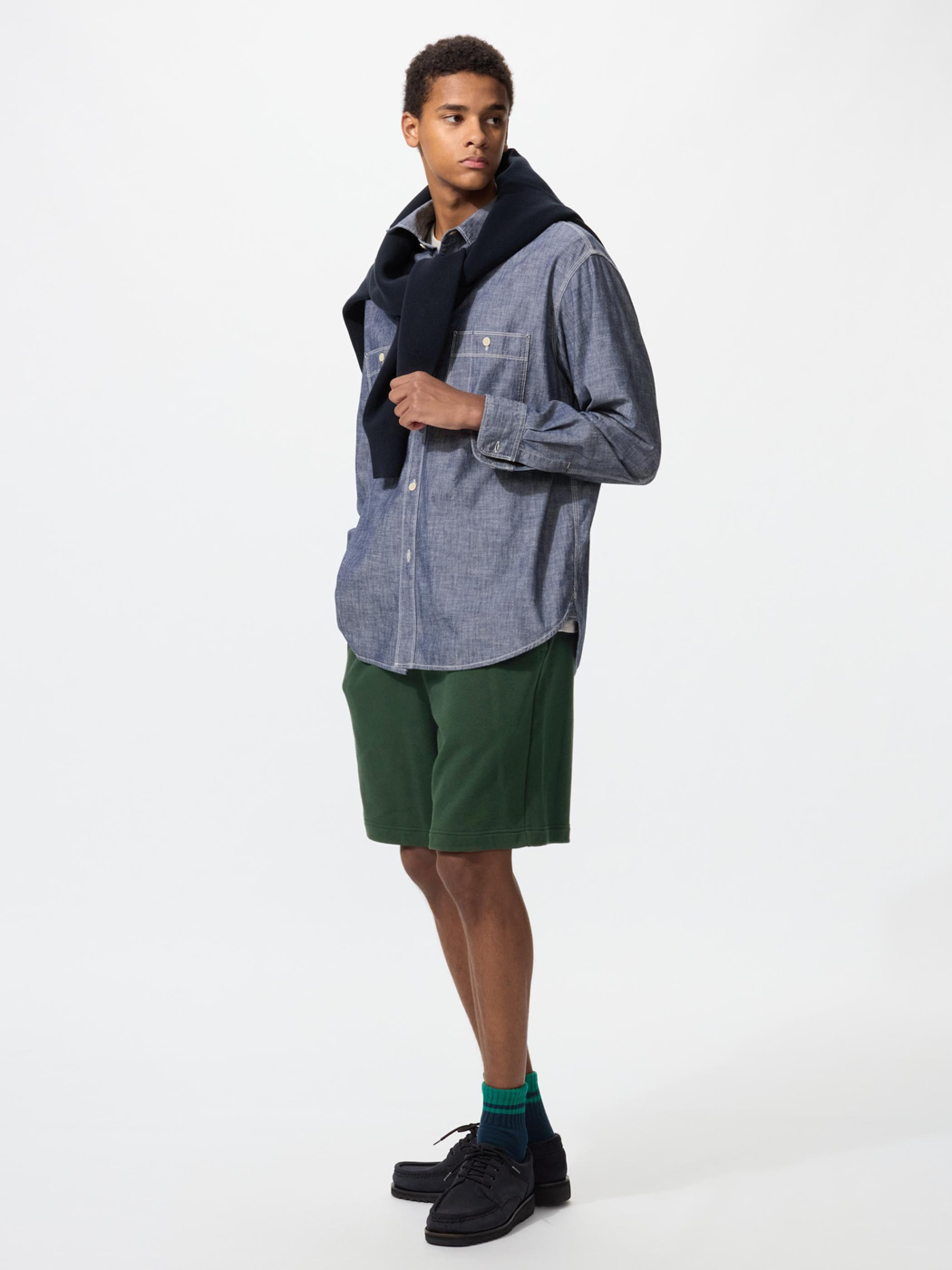 Шорты Uniqlo Ultra Stretch Sweat, 58 темно-зеленый