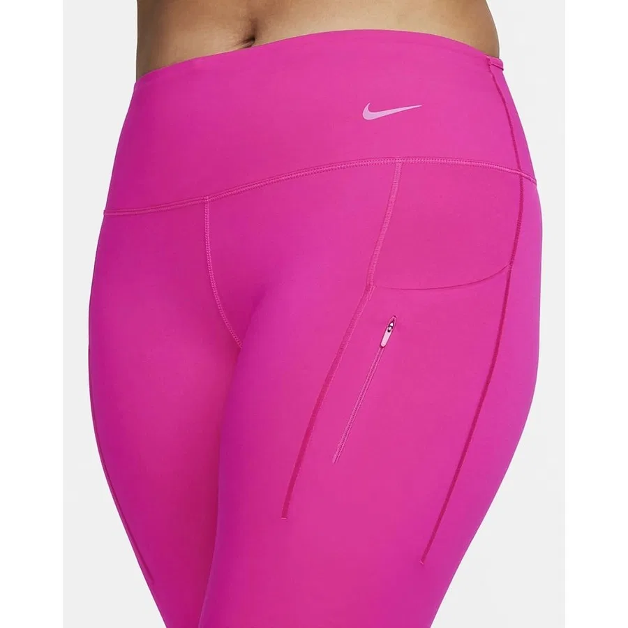Женские леггинсы 7/8 с высокой поддержкой, с карманами, розовые, Nike DQ5692 — фото 3