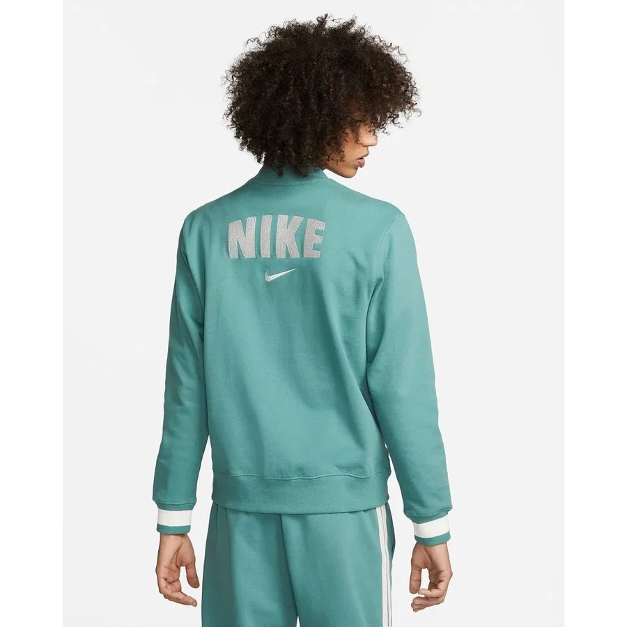 Куртка Nike Sportswear Retro Fleece Varsity, Зеленый — фото 2