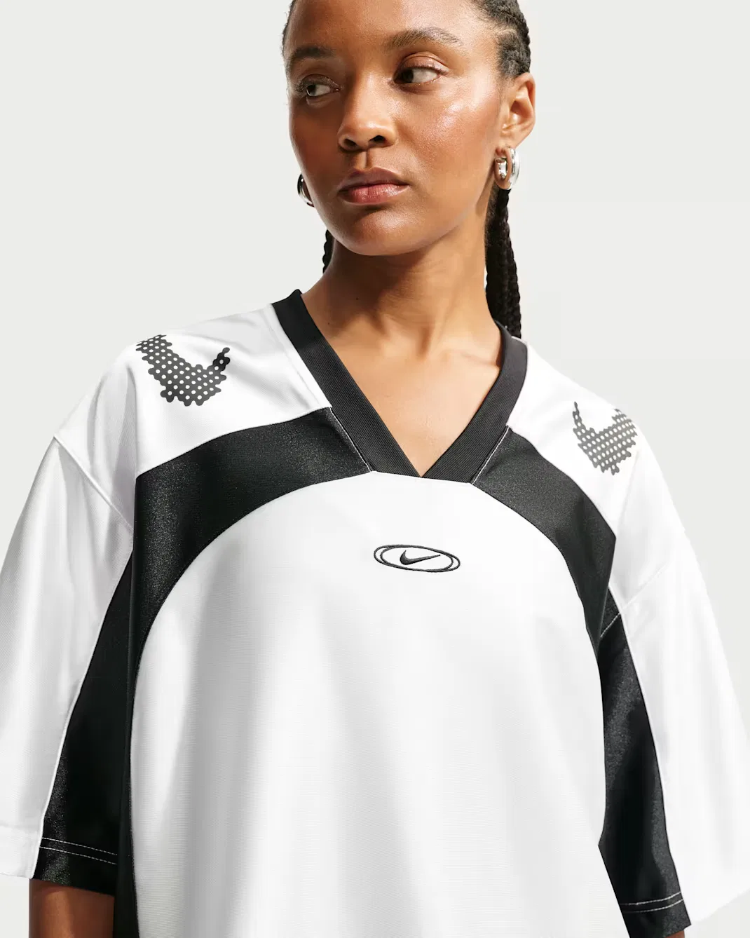 Женская футболка оверсайз Nike Sportswear, White/Black/Black/Black — фото 3