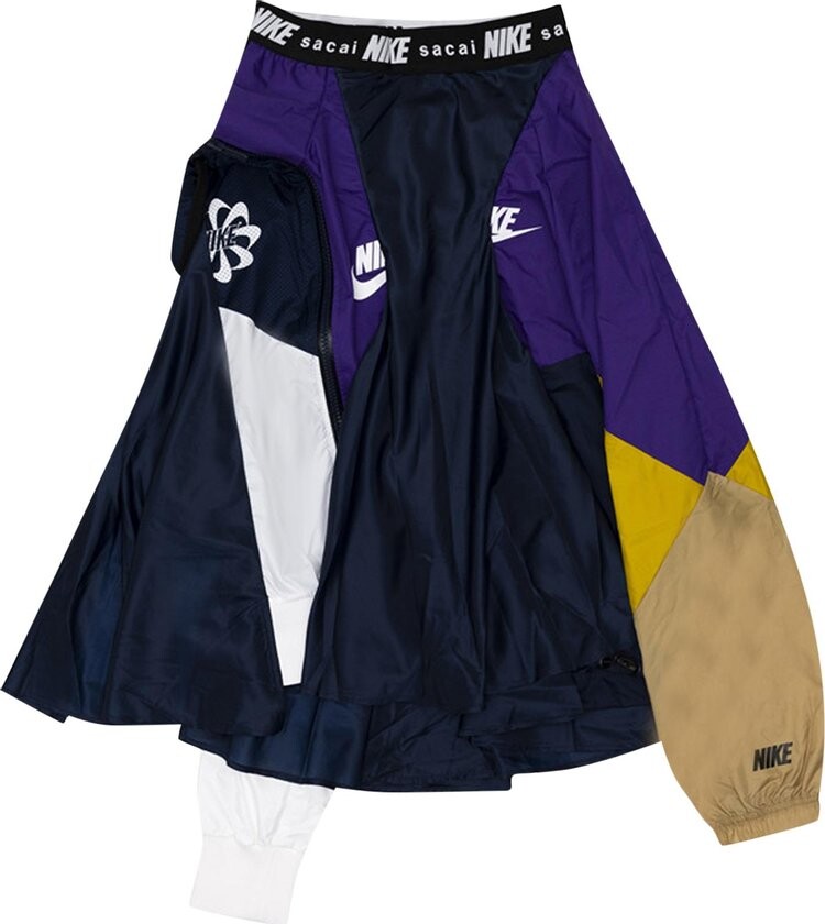Юбка Nike Women's x Sacai Skirt 'Black/Sequoia', черный — фото 2