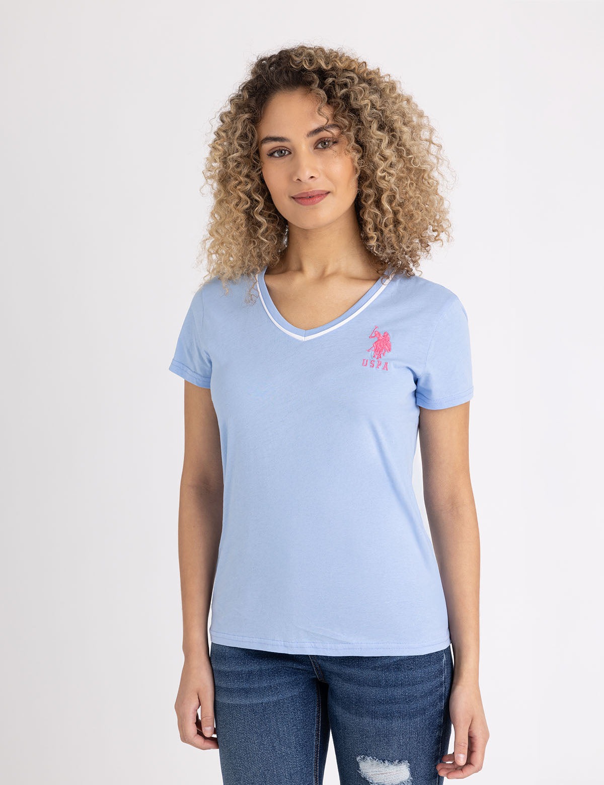 

Футболка U.S. Polo Assn Triple Crown V-neck, синий