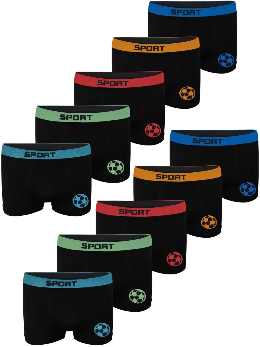 Трусы LOREZA 'Jungen Boxershorts Fussball' черного цвета