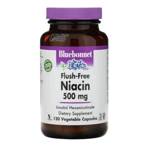 

Ниацин 500 мг 120 капсул Bluebonnet Nutrition