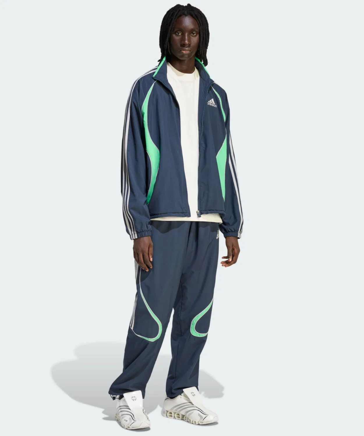 Мужская куртка-трек с воротником-хомутом Team Geist Adicolor Adidas, Blue — фото 4