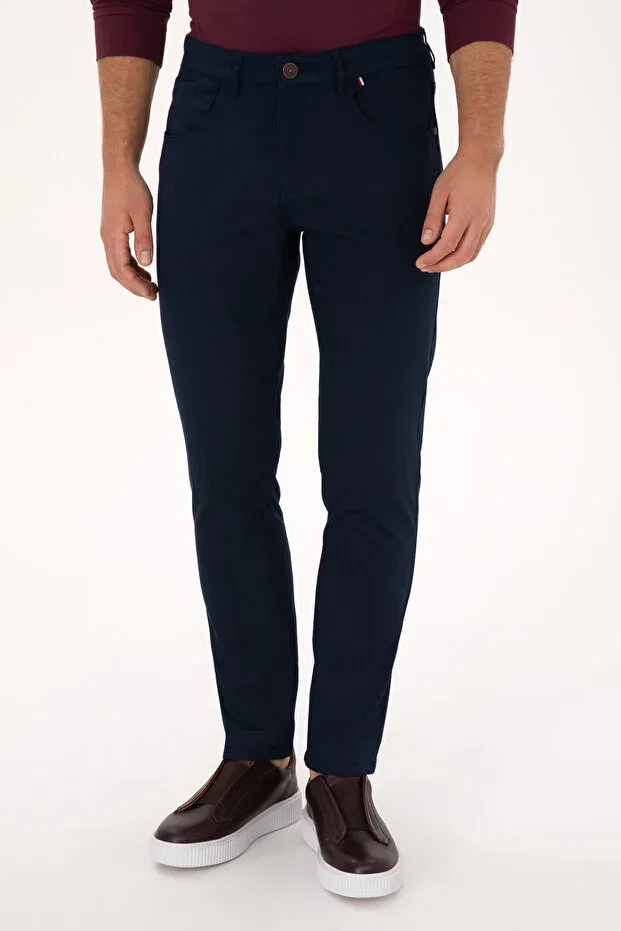 Мужские брюки-чинос из текстиля U.S. Polo Assn., Navy Blue — фото 2