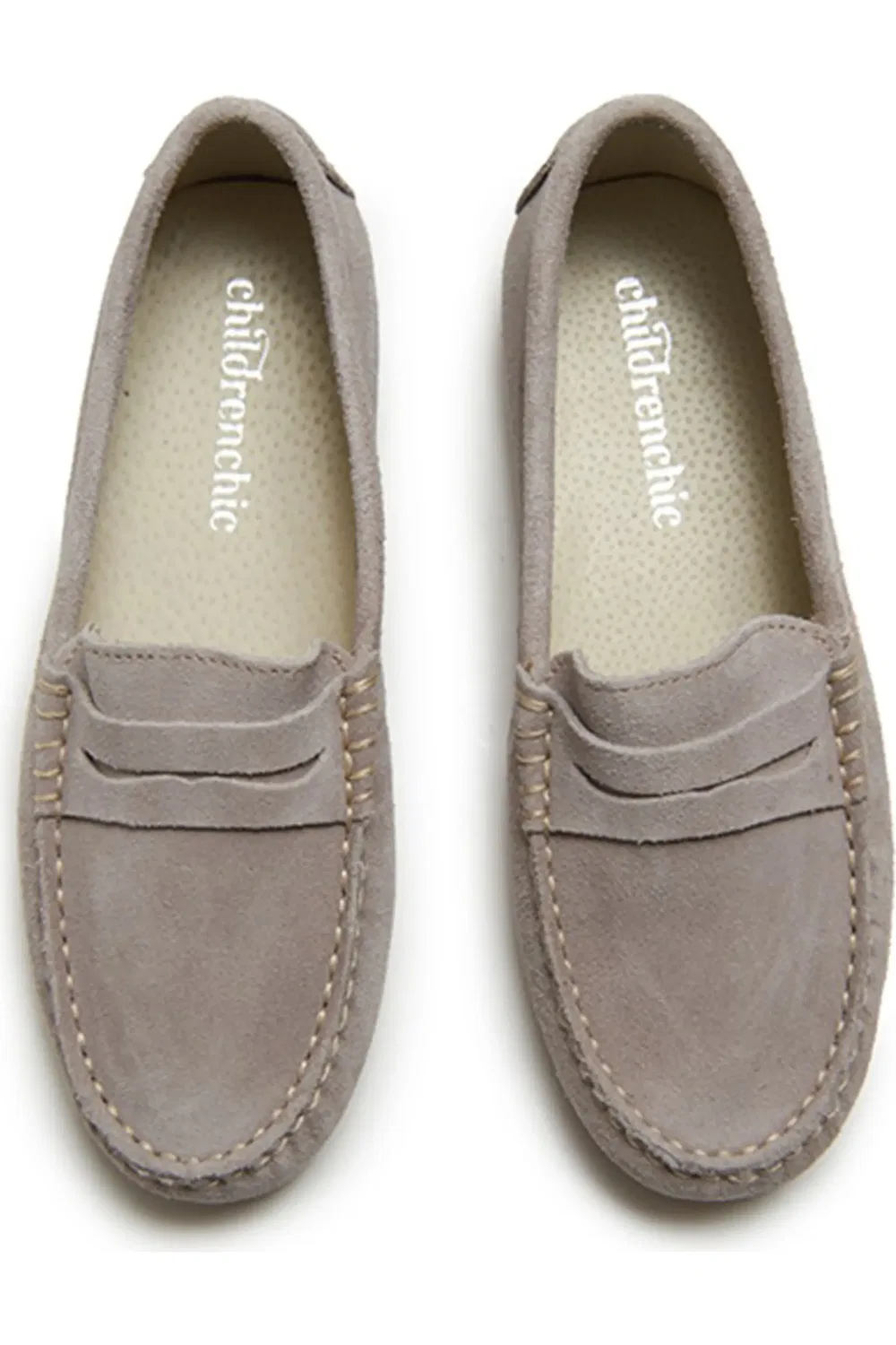 Детские туфли лоферы из замши Sam Penny CHILDRENCHIC, серый — фото 2
