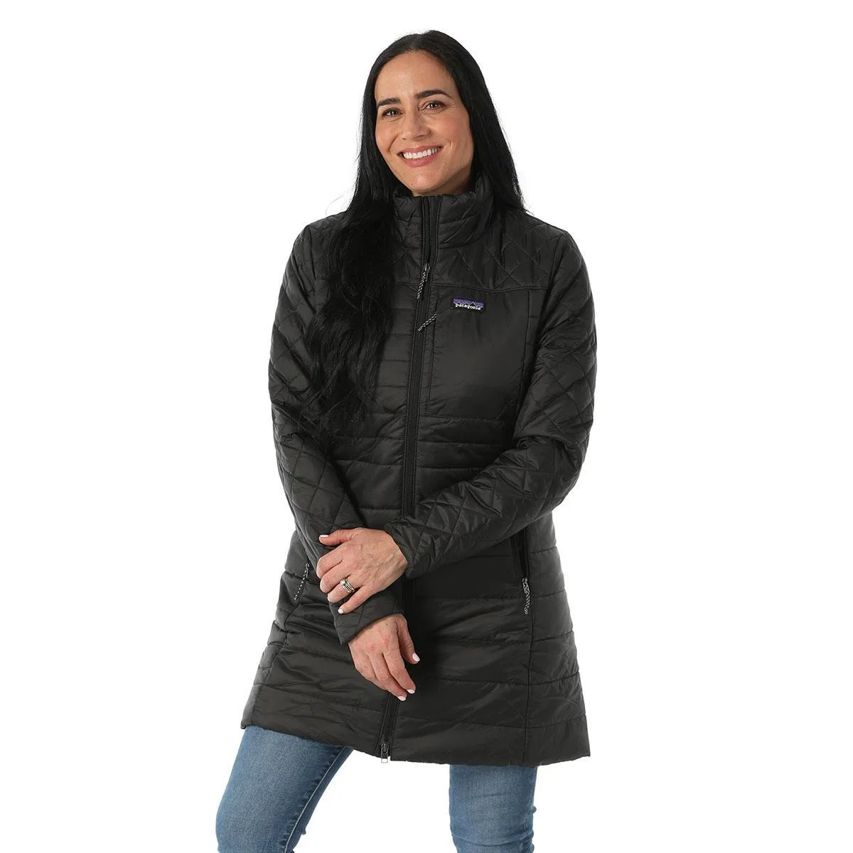 Женская утепленная парка с принтом Radalie Patagonia, Black
