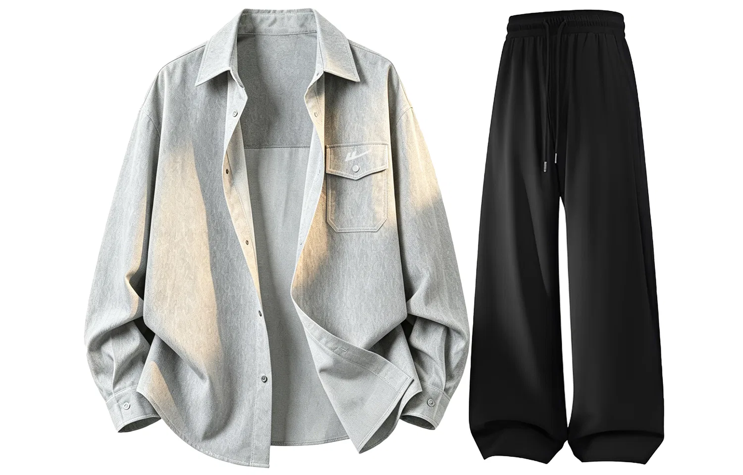 Детский комплект футболок с принтом Unisex Shirt Matching Set WARRIOR, Light Gray+Black