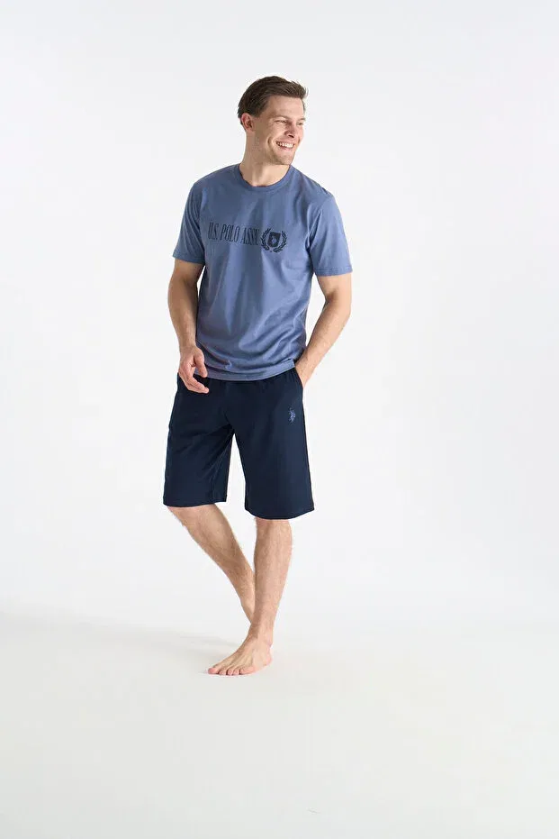 Мужской комплект пижамы с коротким рукавом U.S. Polo Assn., Indigo — фото 2