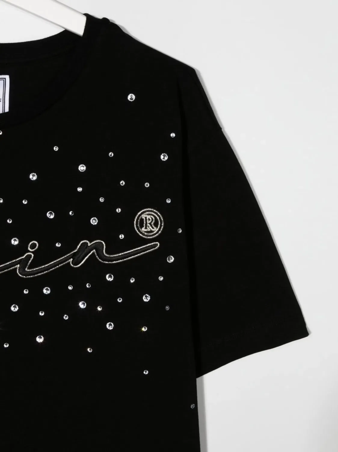 Платье-футболка с вышитым логотипом Philipp Plein, черный — фото 3