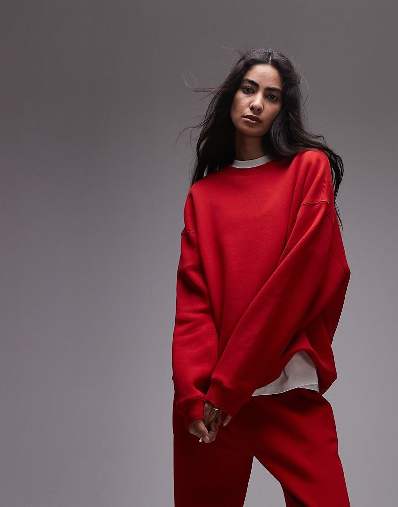 

Красная толстовка премиум-класса со швами Topshop