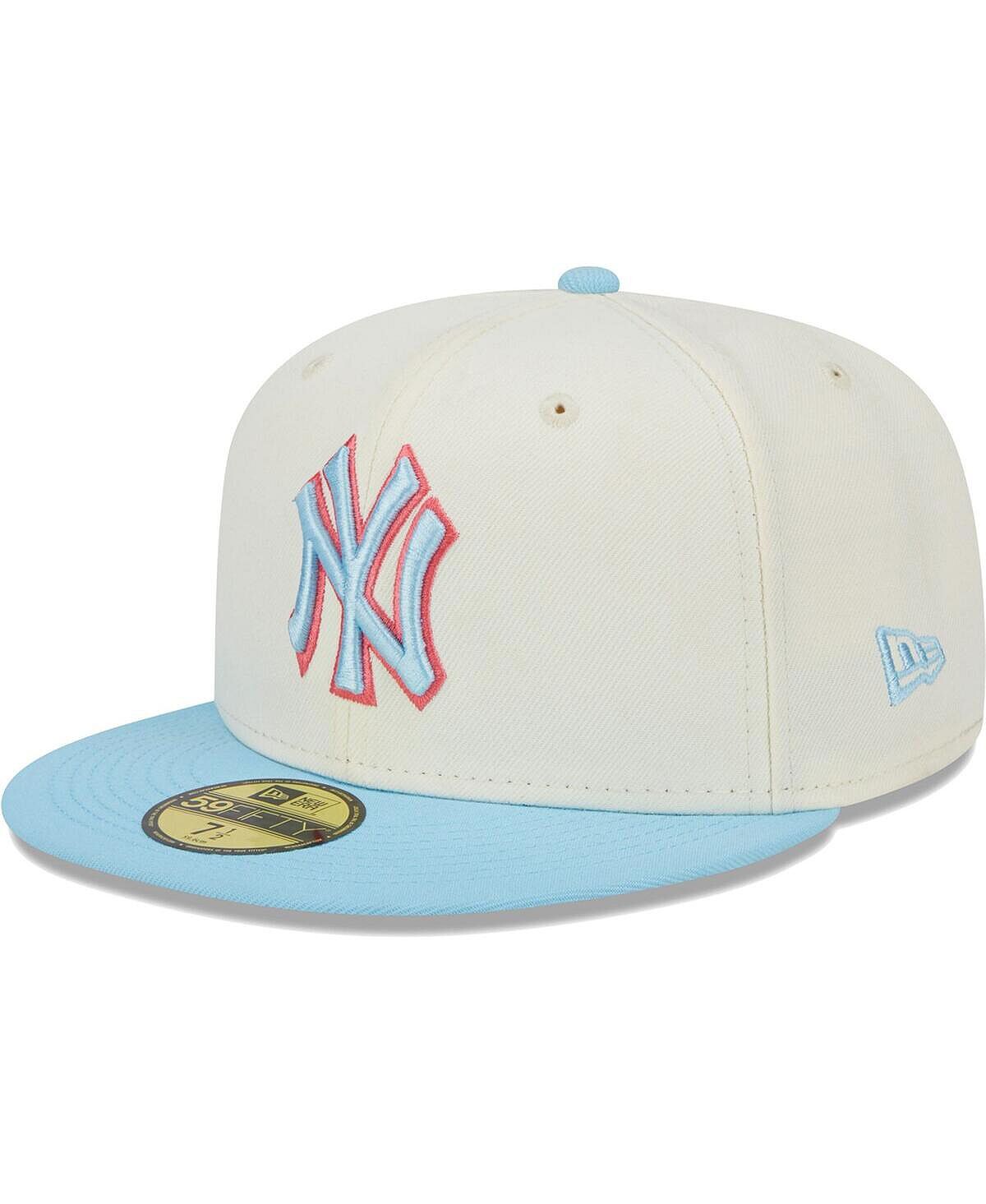 

Мужская бело-голубая приталенная шляпа New York Yankees Spring Color, двухцветная 59FIFTY New Era