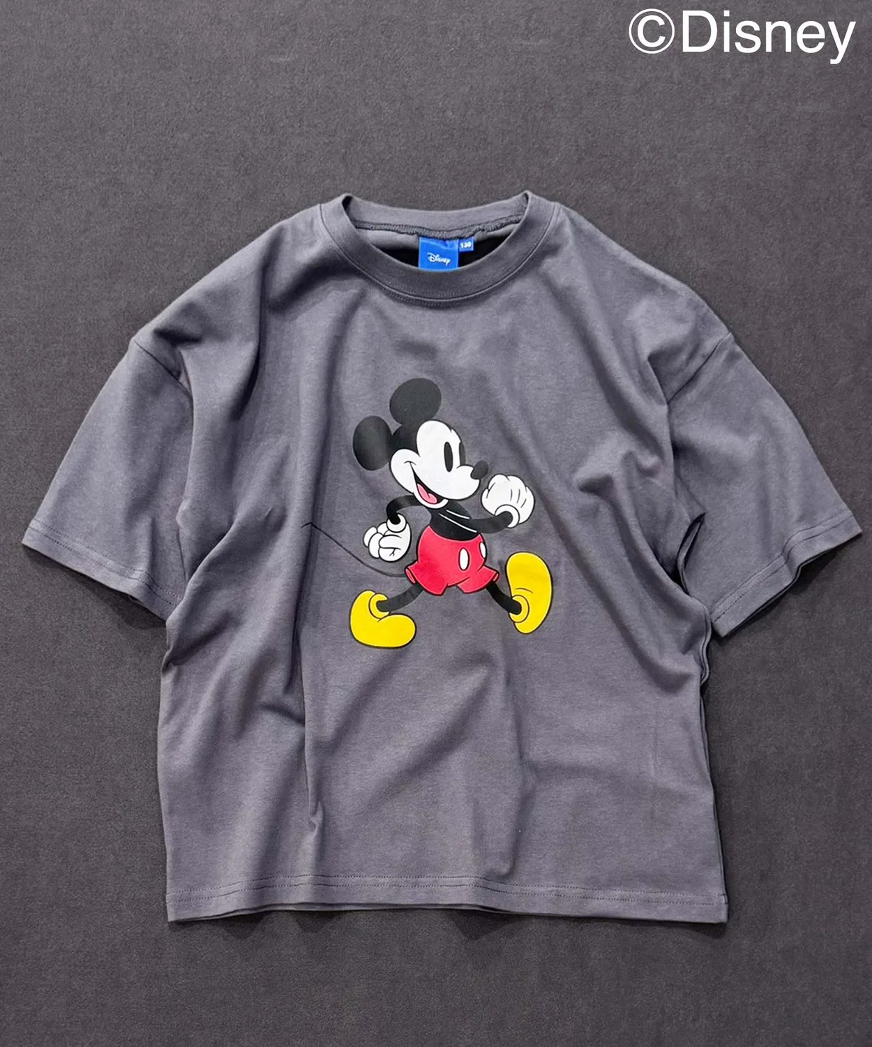 Детская футболка оверсайз с принтом Disney, Charcoal