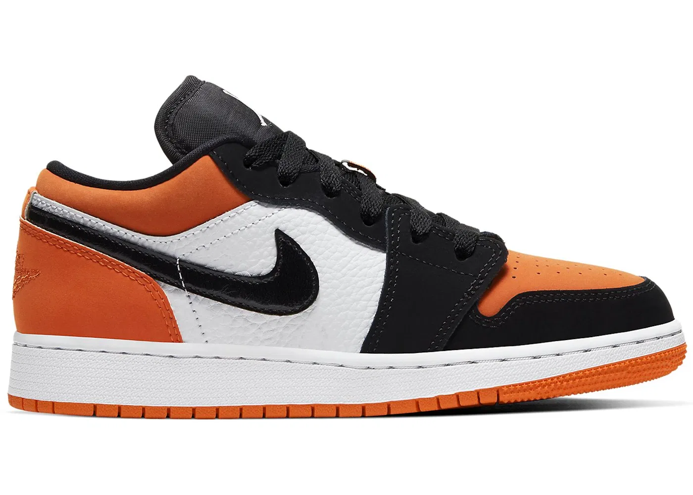 Детские кроссовки для мальчиков с принтом Jordan 1 Low Jordan, Black/White-Starfish