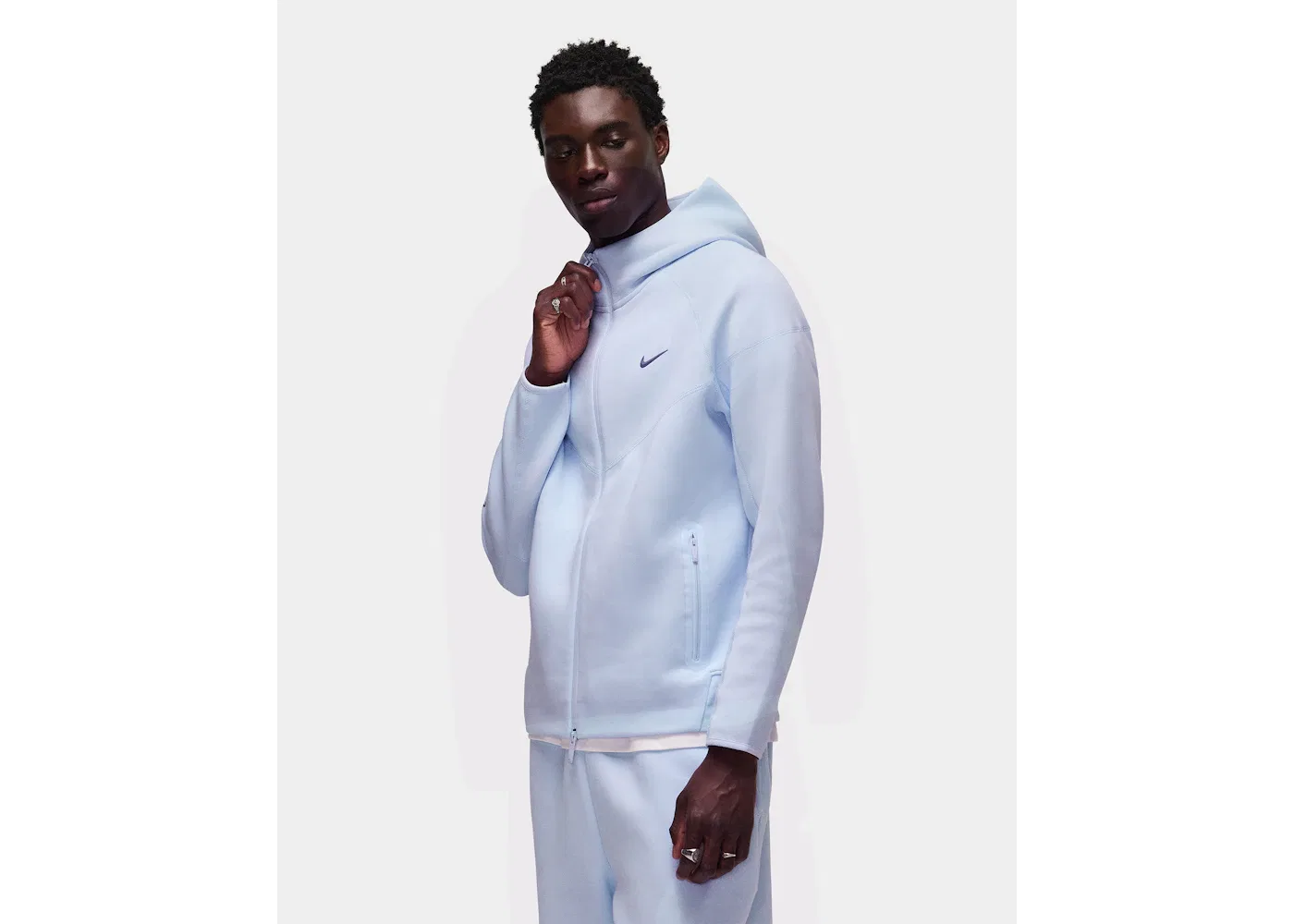 Мужская худи с длинным рукавом Nike x NOCTA NRG Tech Fleece Full Zip Hoodie Nike, Cobalt Tint — фото 4