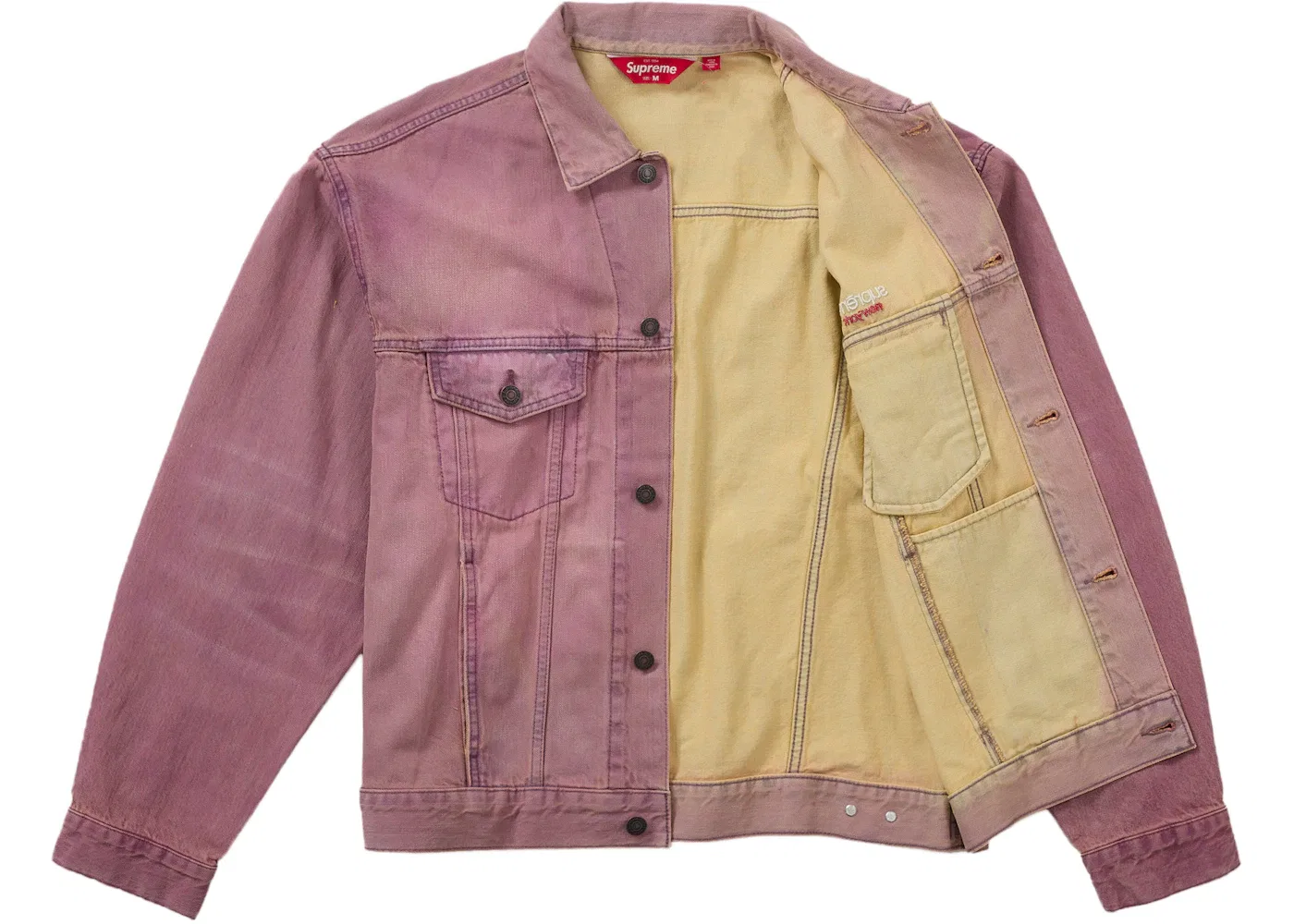 Мужская джинсовая куртка-тракер Supreme, Overdyed Purple — фото 2