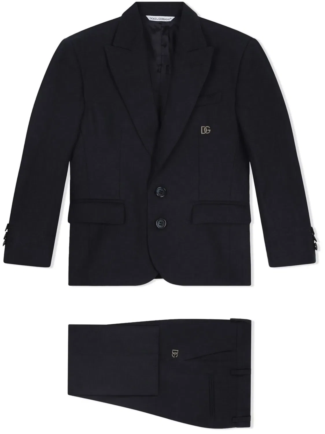 Dolce & Gabbana Однобортный льняной костюм, синий