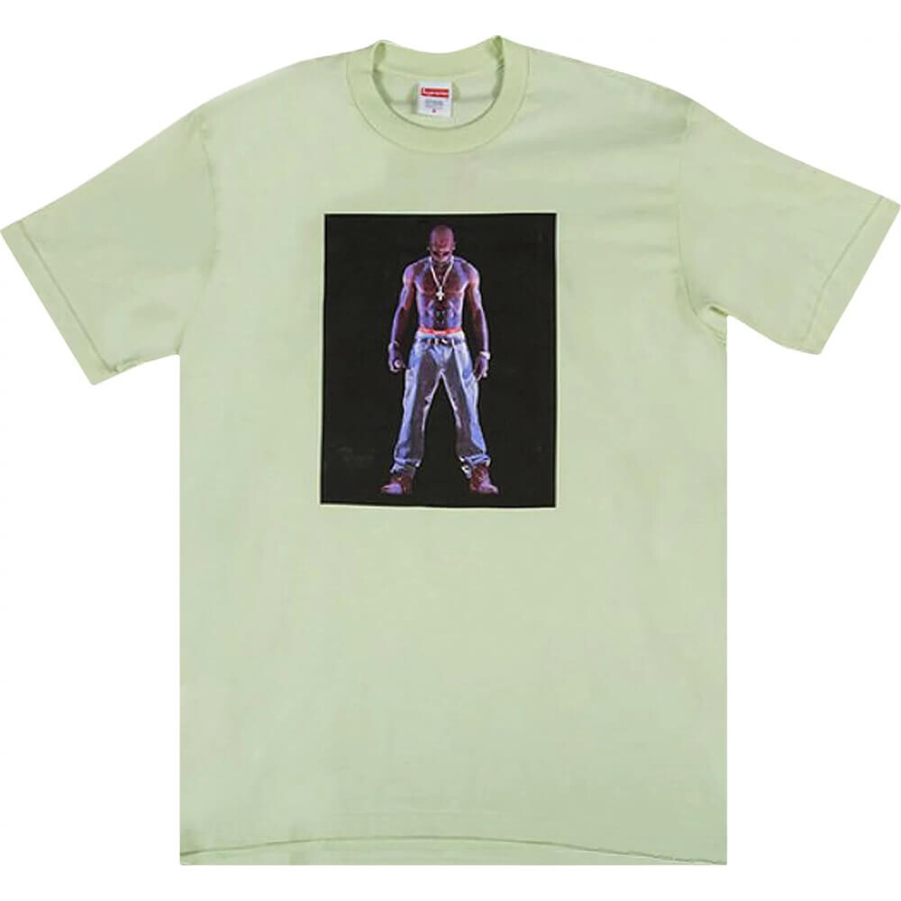 

Футболка Supreme Tupac Hologram, светло-зеленый