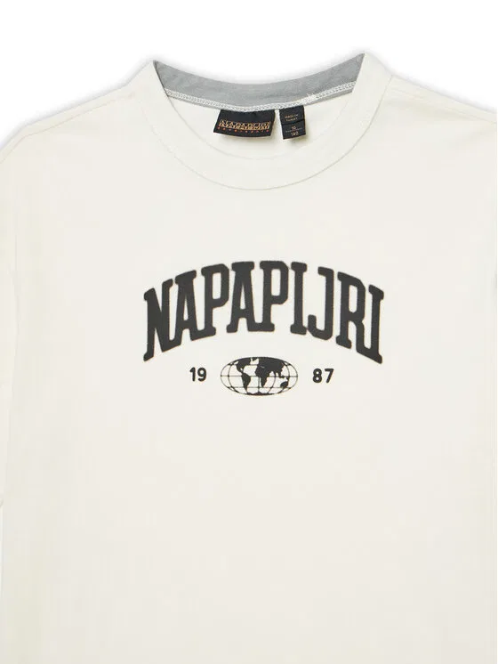 Футболка regular fit S-Inot Napapijri, кремовый — фото 3