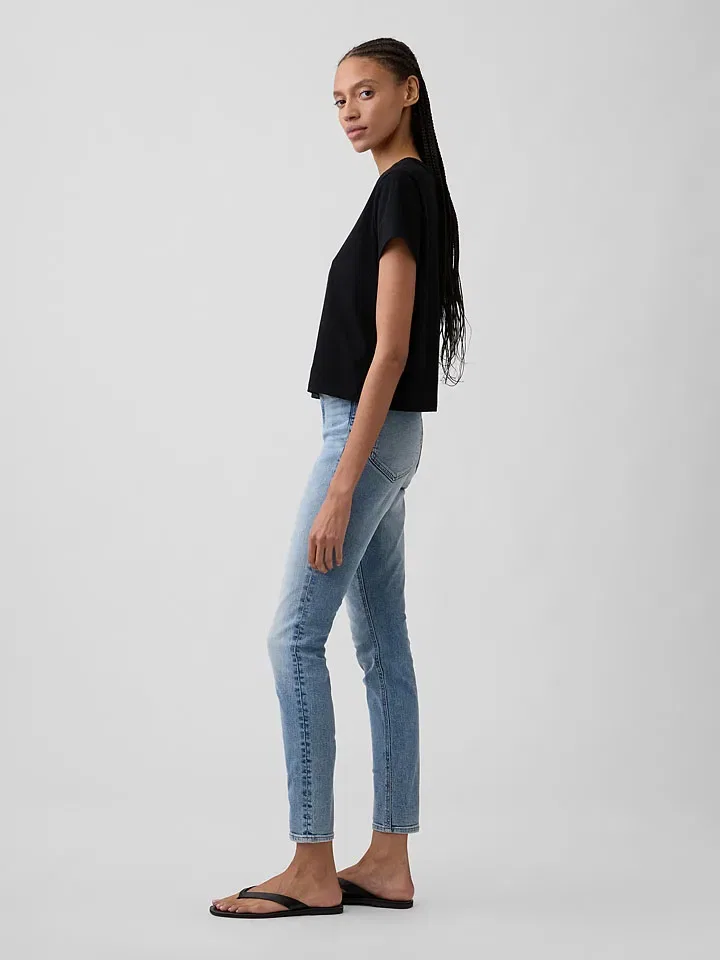 Женские джинсы skinny fit High Waist GAP, Light Blue — фото 2