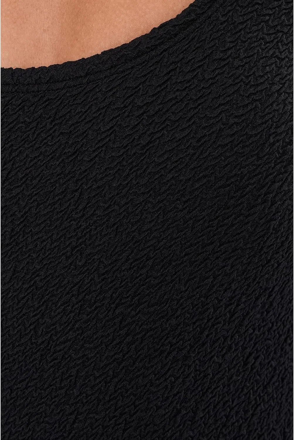Женский цельный купальник с текстурой паке Nike Shoreline, Black — фото 4