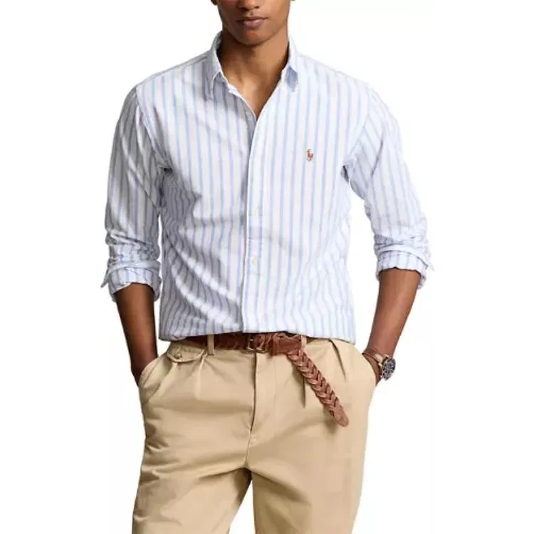 Рубашка Classic Version, Polo Ralph Lauren, White & Blue