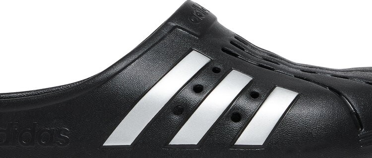 Сандалии Adidas Adilette Clog 'Black Silver', черный — фото 3
