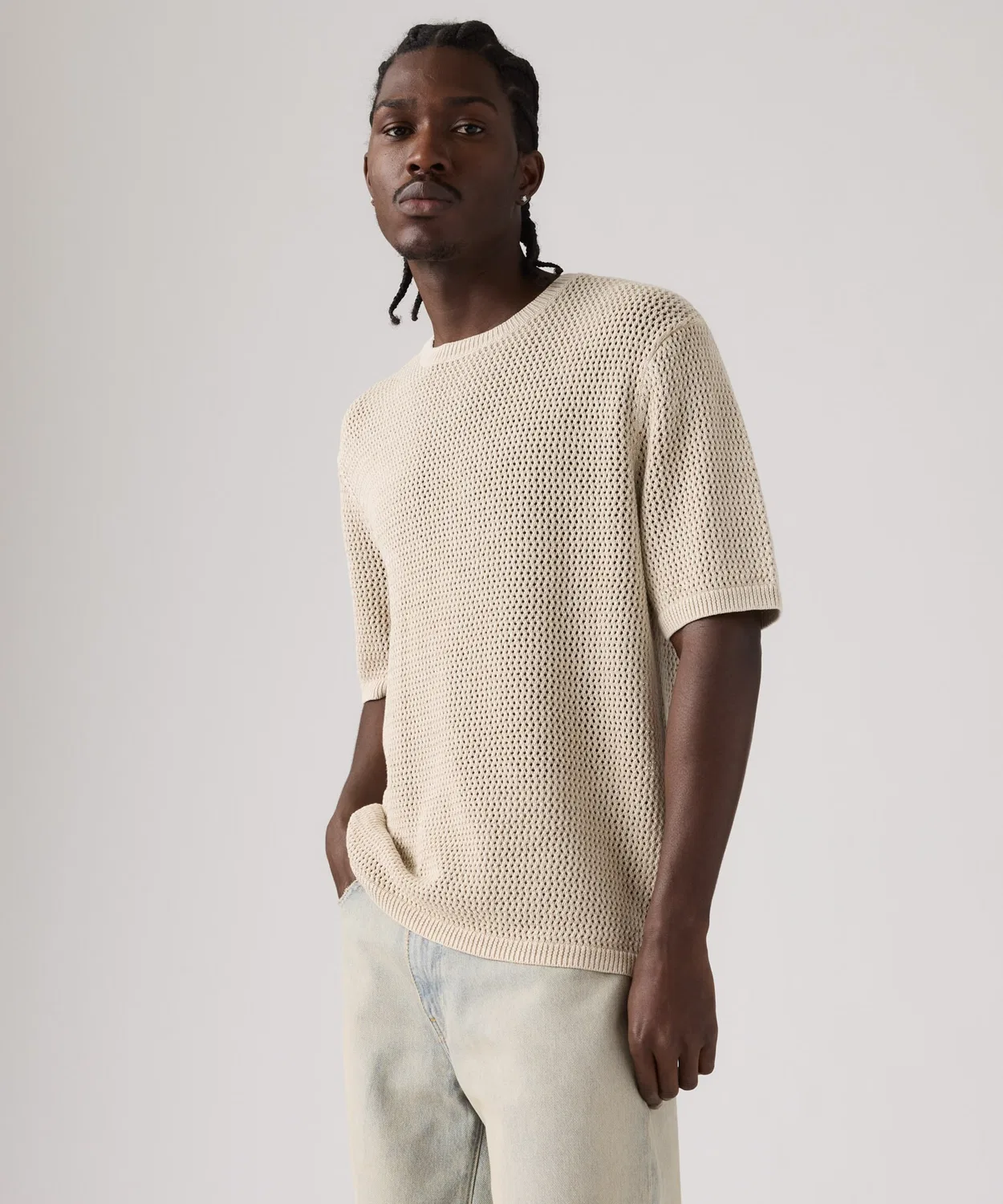 Мужской свитшот с принтом Stinson Sweater Tee Levi's, Белый
