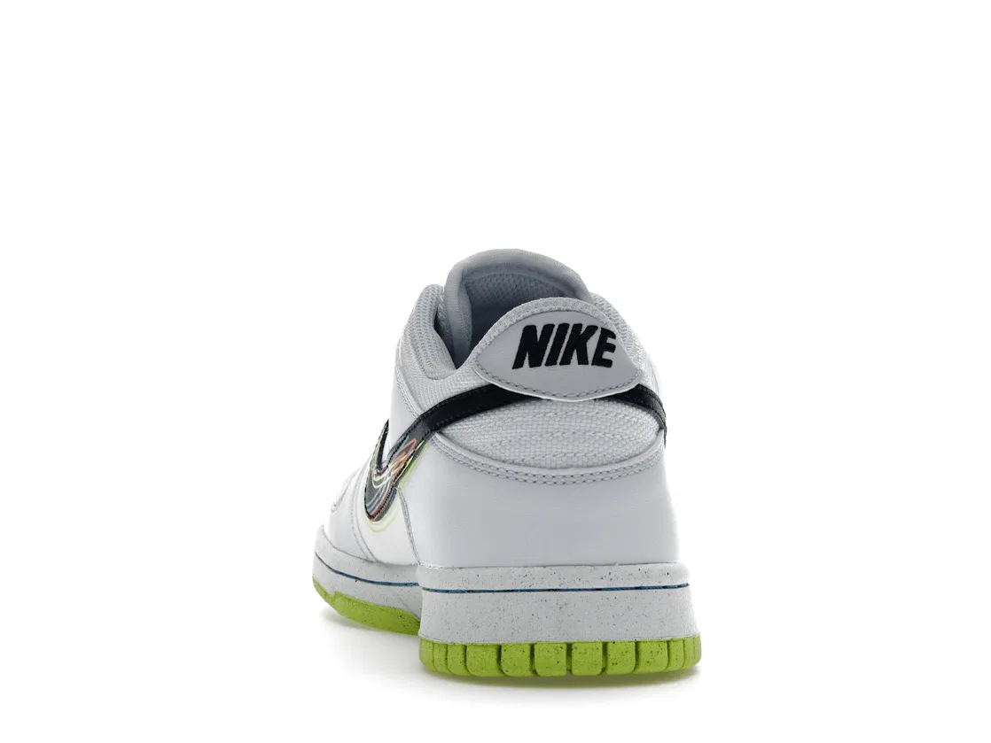 Детские кроссовки для мальчиков и девочек с 3D-свушем Nike Dunk Low, Grey/Light Blue/Multicolor — фото 4