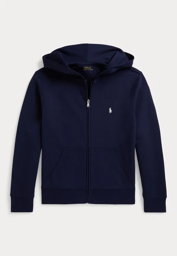 Худи на молнии 75% хлопок, 25% полиэстер Double-knit full-zip hoodie Polo Ralph Lauren, Newport темно-синий