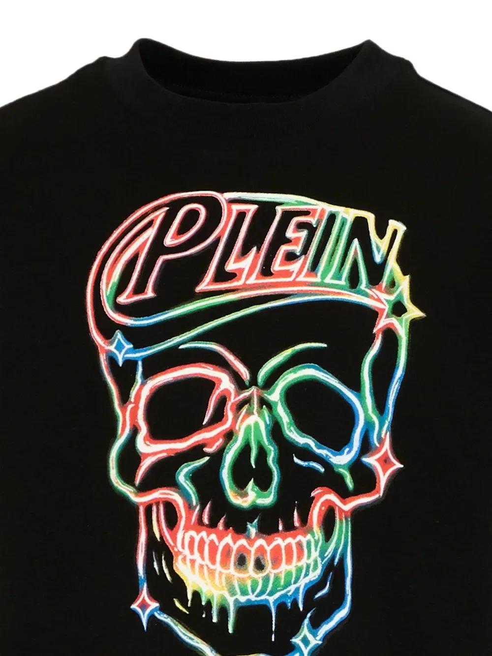 Футболка с принтом в виде черепа Philipp Plein Junior, черный — фото 3