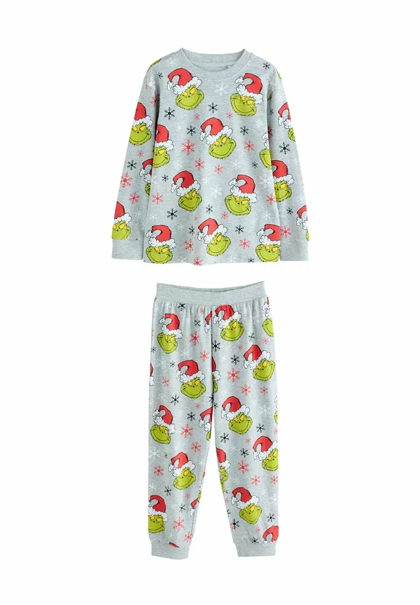 Пижамный комплект с принтом Regular fit - single jogger xmas set Next, Green/Grey Grinch, зеленый/серый