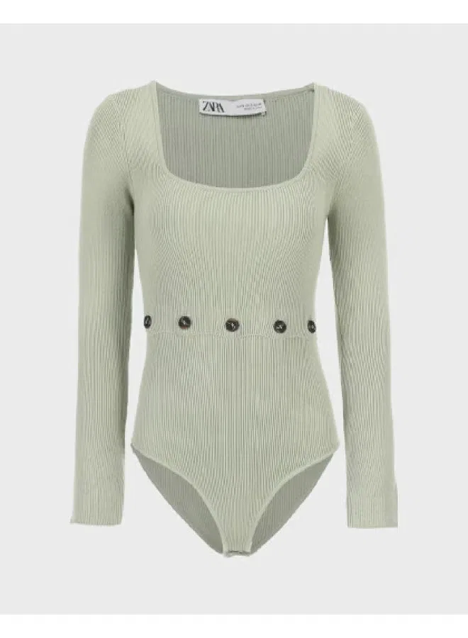 Свитер с длинным рукавом и фонариками Zara, зеленый